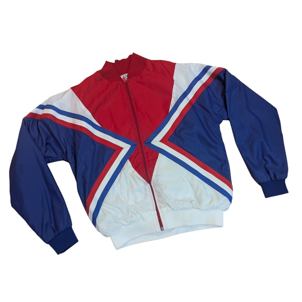 Vintage 1970s/80s adult medium cheer jacket “warriors” embroidered on back